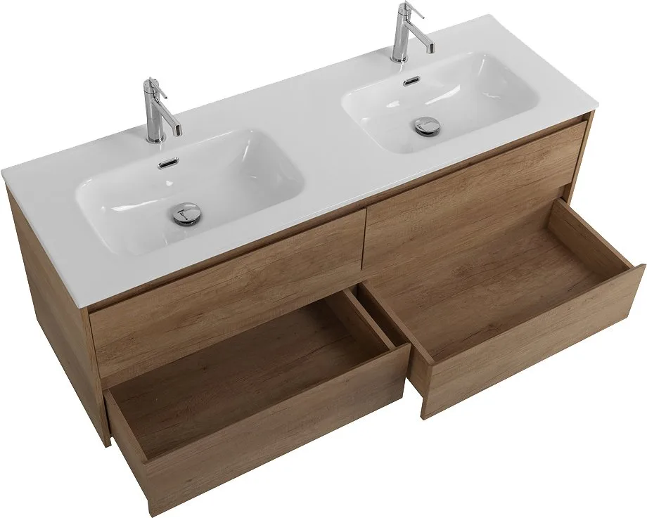 Тумба под раковину без столешницы BelBagno Kraft 140 4 ящика, для двоих, rovere nebrasca nature Sancos — официальный сайт
