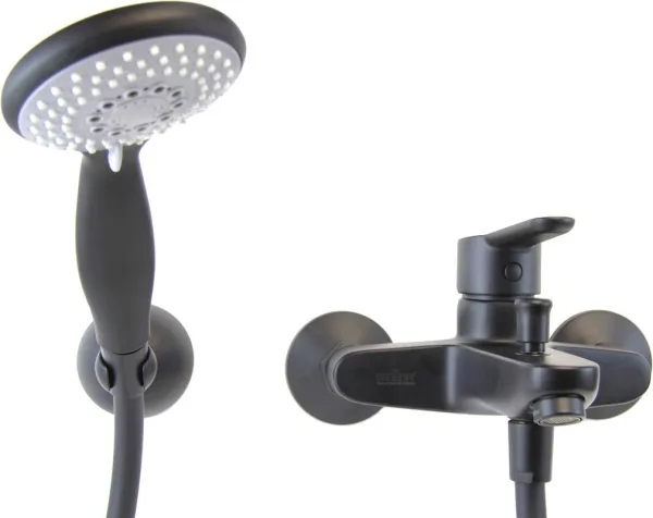 Смеситель для ванны с душем Webert Sax Evolution SE850101560, черный Sancos — Оригинал