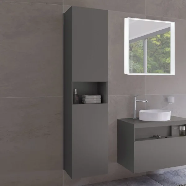 Шкаф-пенал для ванной Keuco Stageline 32831 L, инокс матовый Sancos — Оригинал