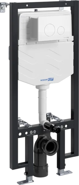 Система инсталляции для унитазов Wasserkraft Vils 56TLT.010.ME.WM02, с кнопкой смыва матовой белой Sancos — Оригинал