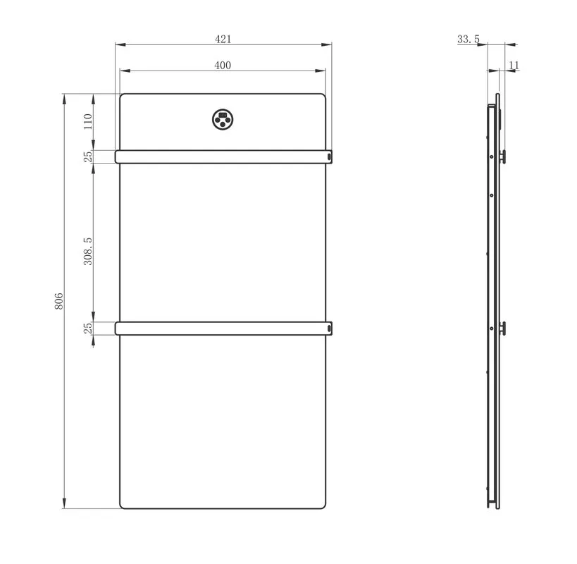Полотенцесушитель электрический Wonzon & Woghand WW-A502-BR серый мрамор, брашированный никель Sancos — официальный сайт
