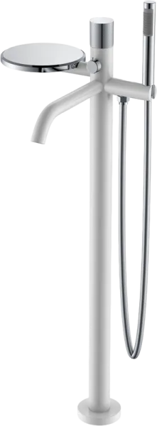 Напольный смеситель для ванны с душем Boheme Stick 129-WCR.2, white touch chrome Sancos — Оригинал