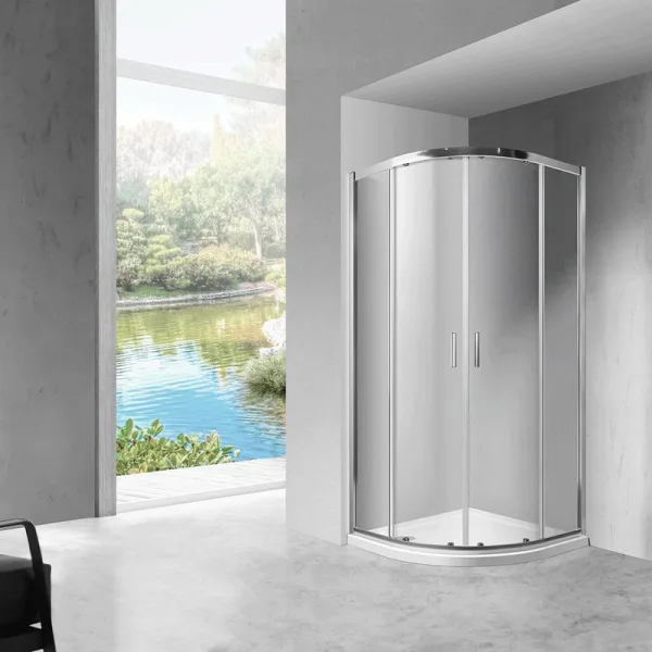 Душевой уголок Vincea Scala VSQ-2SC900CL 90x90, профиль хром, стекло прозрачное Sancos — Оригинал
