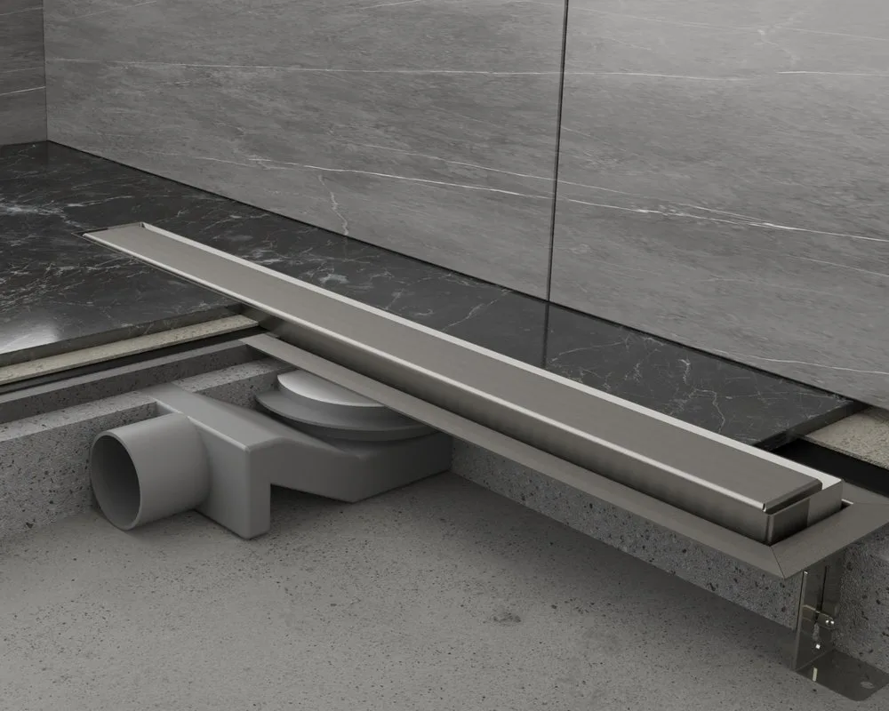 Душевой трап (лоток) Plumberia Selection PST In-Tile 80 см, нержавеющая сталь матовая Sancos — официальный сайт