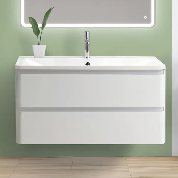 Тумба под раковину без столешницы BelBagno Albano 80 подвесная, bianco lucido Sancos — Оригинал