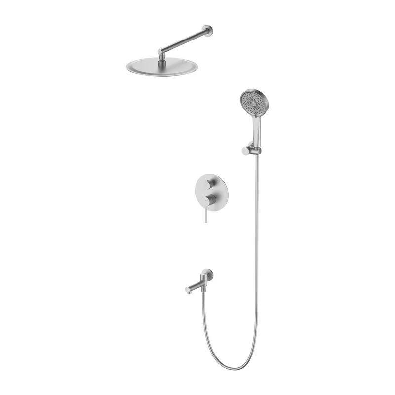 Душевой комплект Oliveeka Y OL-939017-BGM С ВНУТРЕННЕЙ ЧАСТЬЮ, матовый оружейный металл Sancos — официальный сайт