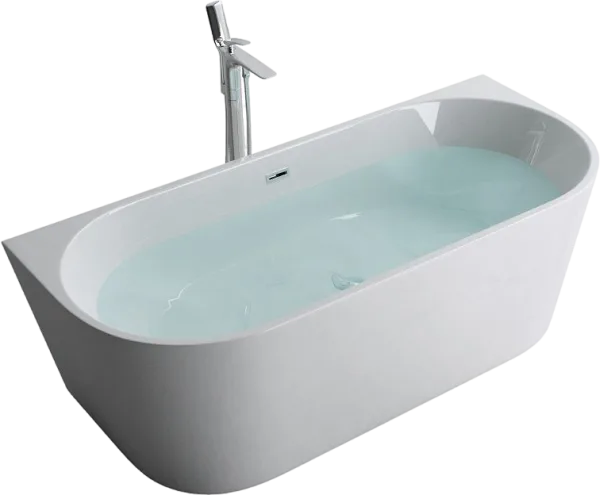 Акриловая ванна Art&Max AM-519-1700-750 170x75 см, отдельностоящая, белая, овальная Sancos — Оригинал