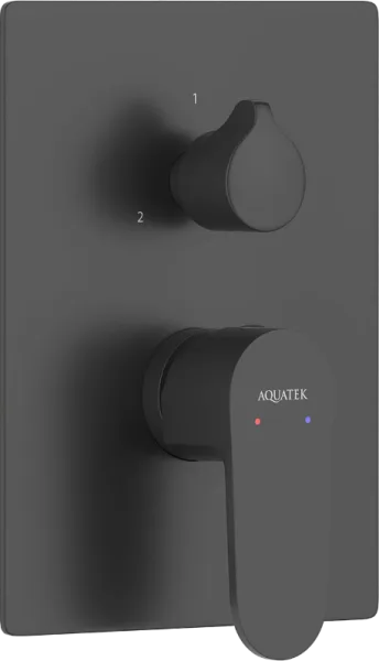 Встраиваемый смеситель AQUATEK Оберон AQ1246MB С ВНУТРЕННЕЙ ЧАСТЬЮ, матовый черный Sancos — Оригинал