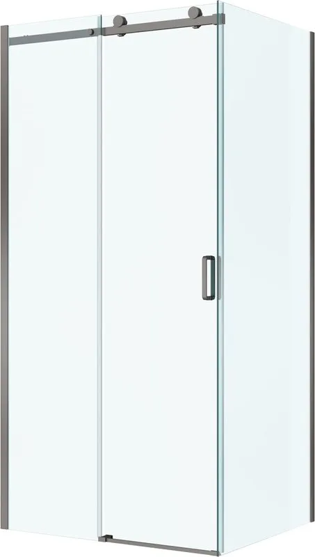 Душевой уголок BelBagno Soft Close-2 AH-1-100/90-C-GM профиль оружейная сталь Sancos — официальный сайт