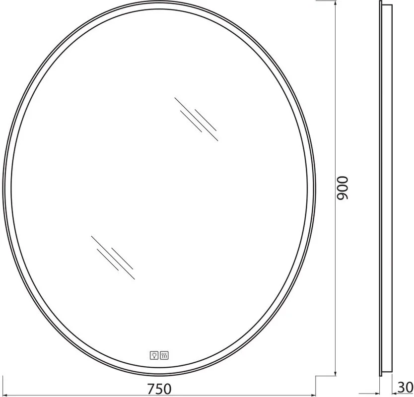 Зеркало BelBagno SPC-VST-750-900-LED-TCH-WARM с подсветкой Sancos — официальный сайт
