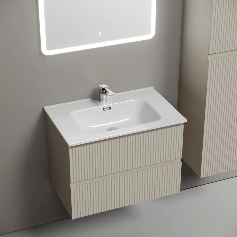 Тумба с раковиной Sancos Snob R 70 beige soft, раковина CN7007 Sancos — официальный сайт