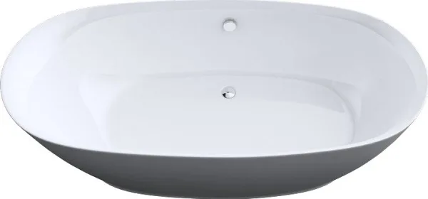 Акриловая ванна Art&Max AM-527-1800-835 180x85 см, отдельностоящая, белая, овальная, с каркасом Sancos — Оригинал