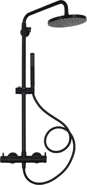 Душевая стойка AQUAme AQM8001MB, матовая черная Sancos — Оригинал