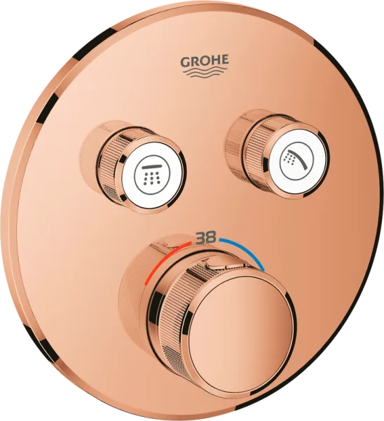 Термостатический смеситель встраиваемый Grohe Grohtherm SmartControl 29119DA0 для душа, теплый закат Sancos — Оригинал