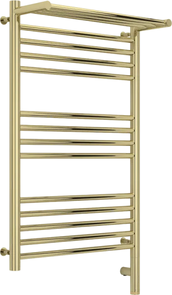 Полотенцесушитель электрический Сунержа Богема 3.0 80x50 с полкой, шампань, R Sancos — Оригинал
