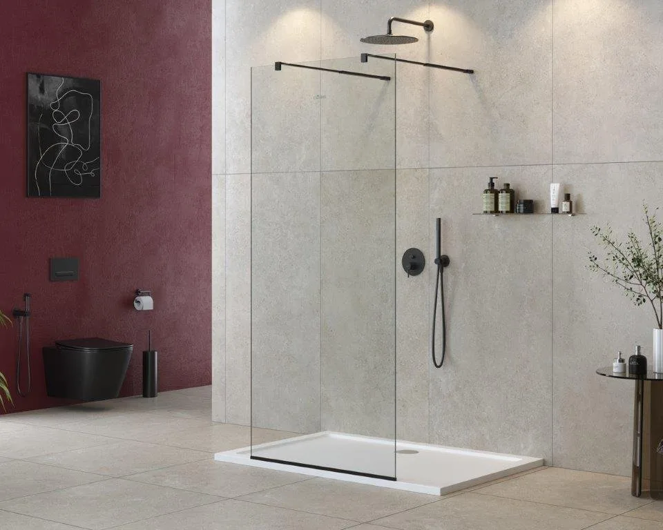 Душевая перегородка Cezares Liberta -L-2-80-C-NERO Sancos — официальный сайт