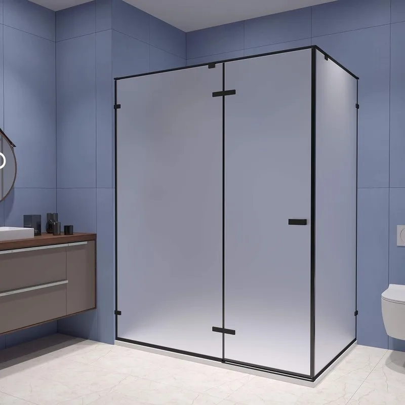 Душевой уголок RGW Stilvoll SV-040 120х80 профиль черный, стекло матовое Sancos — официальный сайт