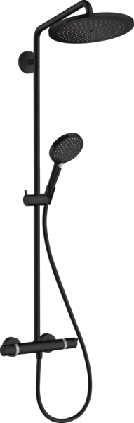 Душевая стойка Hansgrohe Croma Select S 280 1jet 26890670, с термостатом, матовый черный Sancos — Оригинал