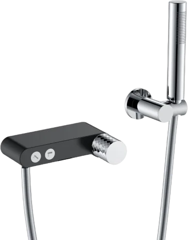 Смеситель для ванны с душем Boheme Stick 123-BCR, black diamond chrome Sancos — Оригинал