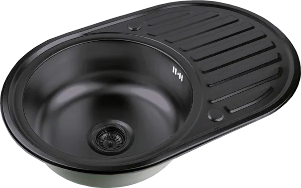 Мойка кухонная Zorg Inox PVD SZR 7750  GRAFIT графит Sancos — Оригинал