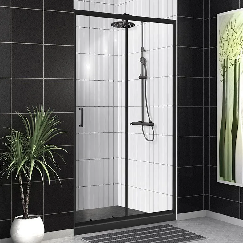 Душевая дверь в нишу BelBagno Uno -195 BF 1 140 C Nero профиль черный, стекло прозрачное Sancos — официальный сайт