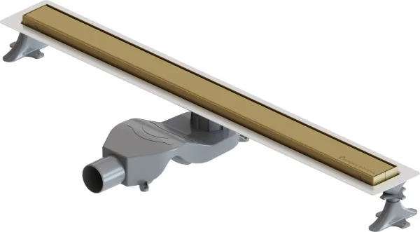 Душевой трап (лоток) Boheme Premium Linear, 80 см, матовое золото Sancos — Оригинал