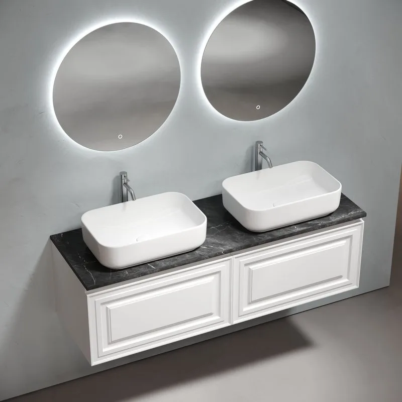 Тумба с раковиной Sancos Very 140 bianco, столешница черный мрамор TT140A1X, раковина CN5043 Sancos — официальный сайт