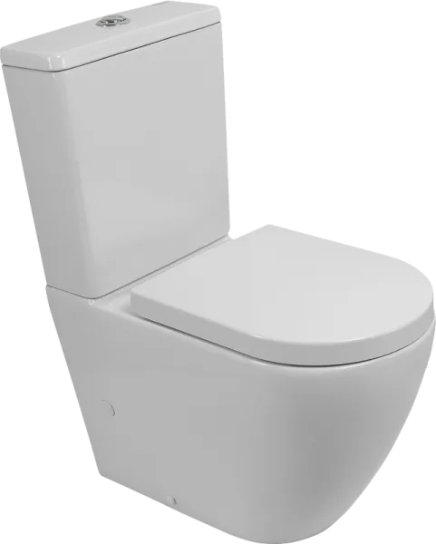Унитаз-компакт напольный BelBagno Sfera-r BB2141CP-TOR BB105SC с микролифтом, безободковый, белый Sancos — Оригинал