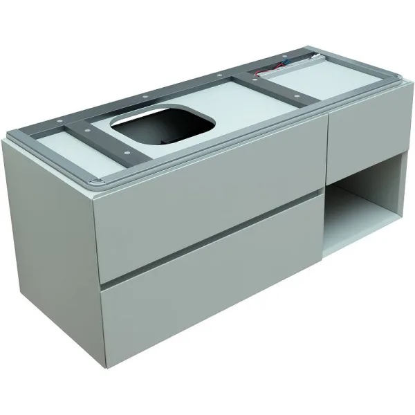 Тумба под раковину без столешницы Allen Brau Infinity 120 L подвесная, папирус матовый Sancos — Оригинал