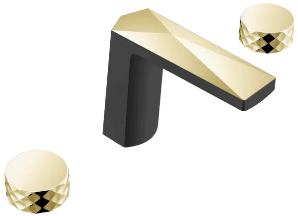 Смеситель для раковины Boheme Venturo 150-BG-DIAMOND черный, золото Sancos — Оригинал