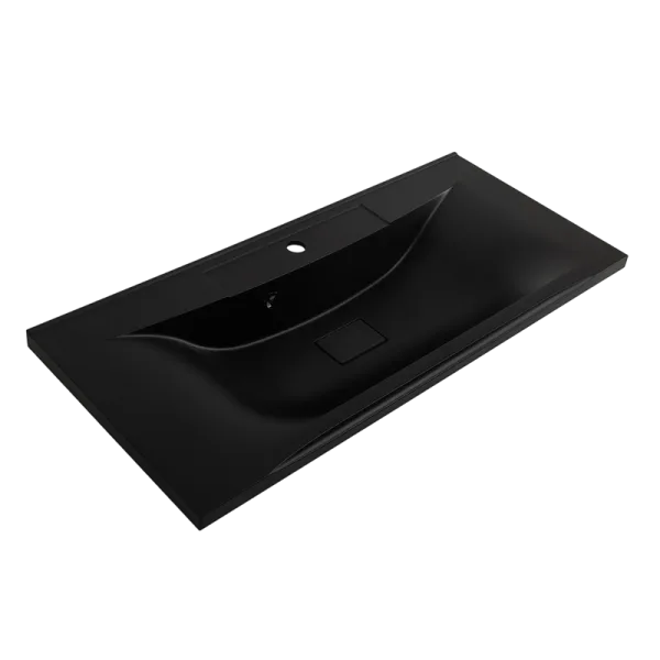 Мебельная раковина BelBagno BB1000/445-LV-ART-PR-NERO черная матовая Sancos — Оригинал