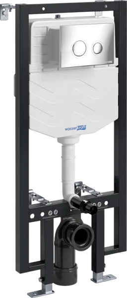 Система инсталляции для унитазов Wasserkraft Vils 56TLT.010.ME.CH01, с кнопкой смыва хром Sancos — Оригинал
