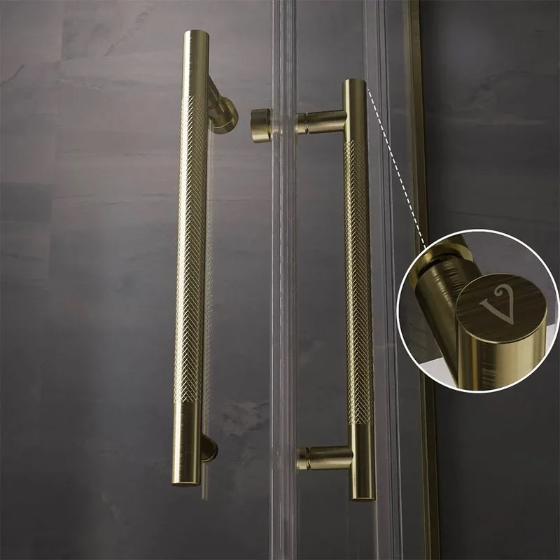 Душевой уголок Veconi Premium Trento PTC-20G 100x90, профиль брашированное золото, стекло прозрачное Sancos — официальный сайт