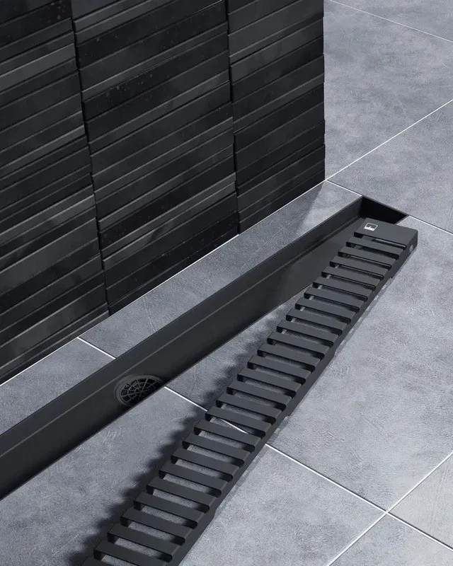 Душевой трап (лоток) Timo Drain Systems DS230108/03 800 вставка lines, черный Sancos — официальный сайт