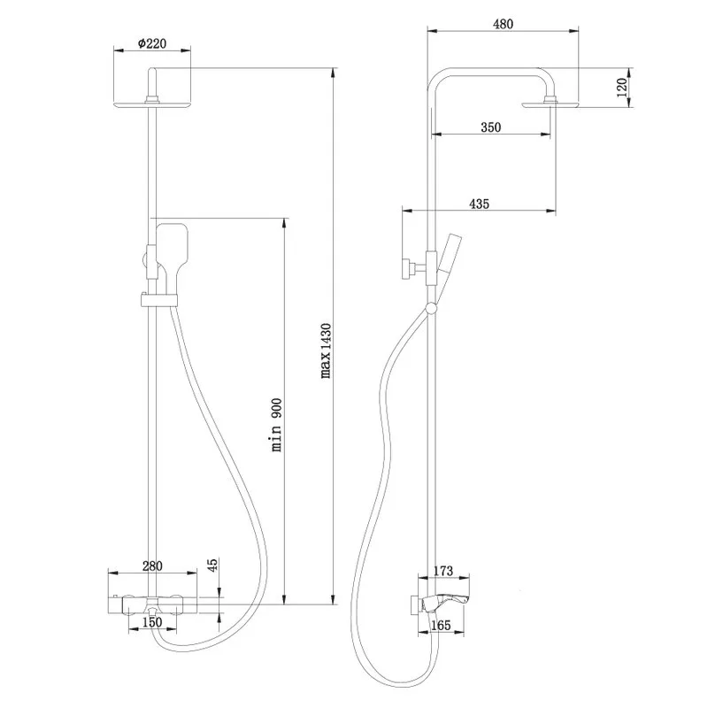 Душевая стойка Abber Thermostat AF8516, хром Sancos — официальный сайт