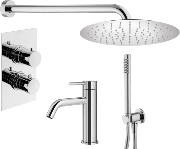 Комплект для ванной Plumberia Selection Ixo KITXOT18QCR53 С ВНУТРЕННЕЙ ЧАСТЬЮ, хром Sancos — Оригинал