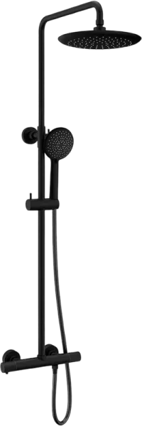 Душевая стойка Vincea Desire VSFS-1D0TMB, с термостатом, черная матовая Sancos — Оригинал