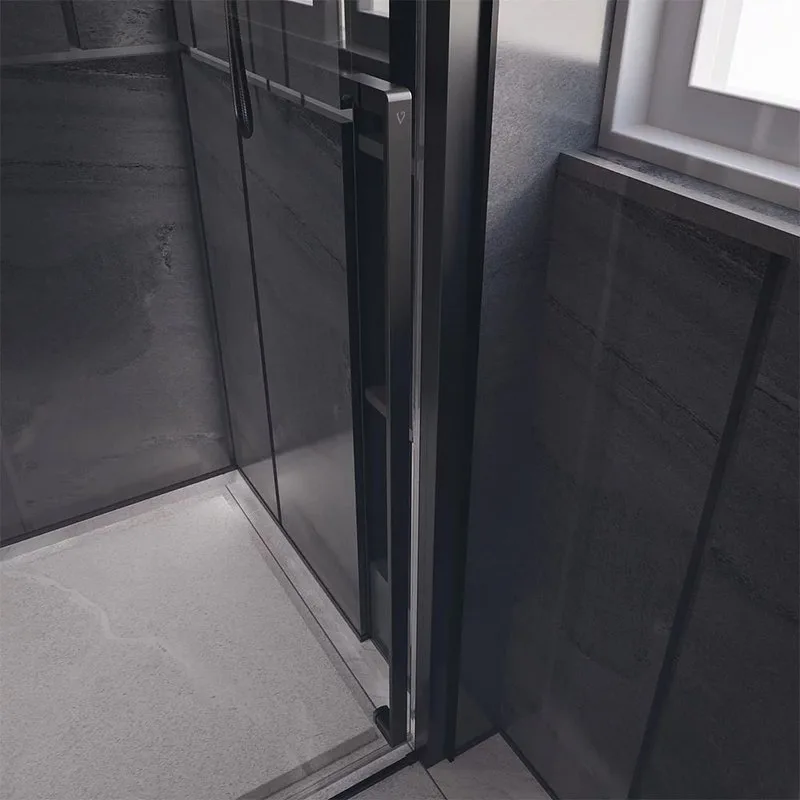 Дверь для душевого уголка Veconi Premium Trento PTD-30B 140 см, профиль черный матовый, стекло прозр Sancos — официальный сайт