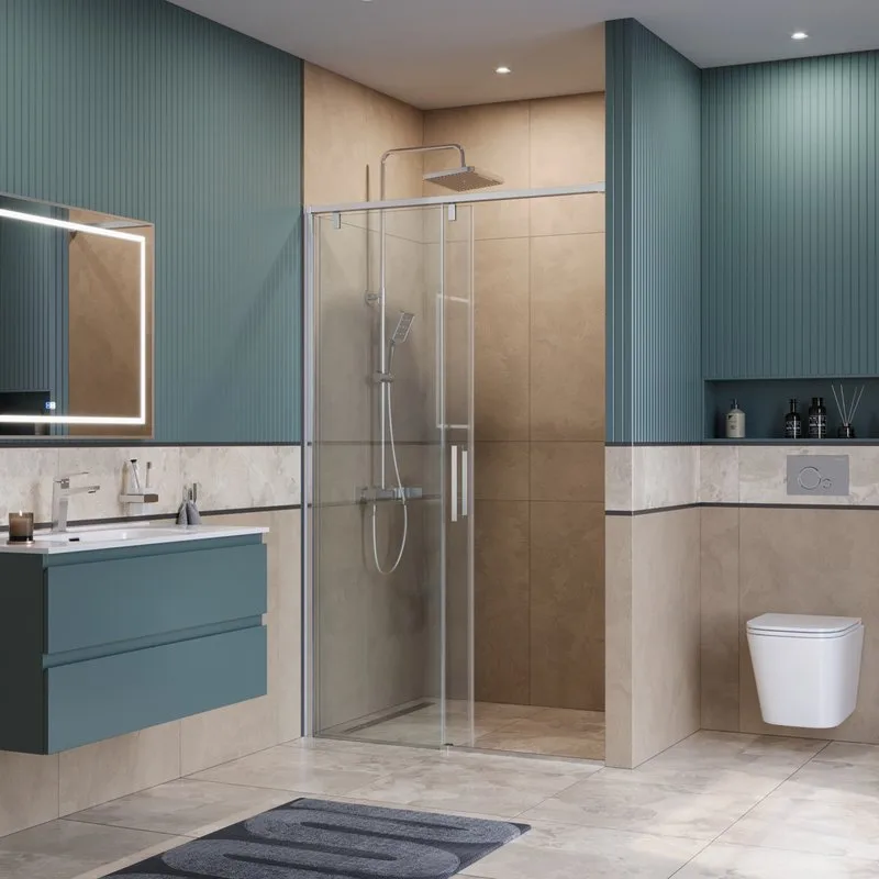 Душевая дверь в нишу BelBagno Soft Close-1 BF-1-120-C-Cr профиль хром Sancos — официальный сайт
