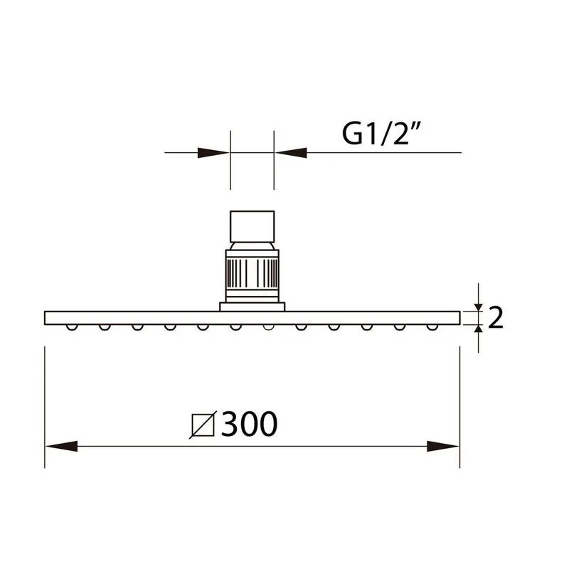 Верхний душ Clever SLIM INOX AIR 300X300 61963 Sancos — официальный сайт