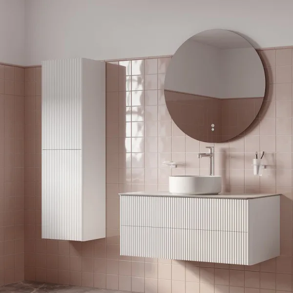 Шкаф-пенал для ванной IDDIS Aiger 40 подвесной, матовый белый soft touch Sancos — Оригинал
