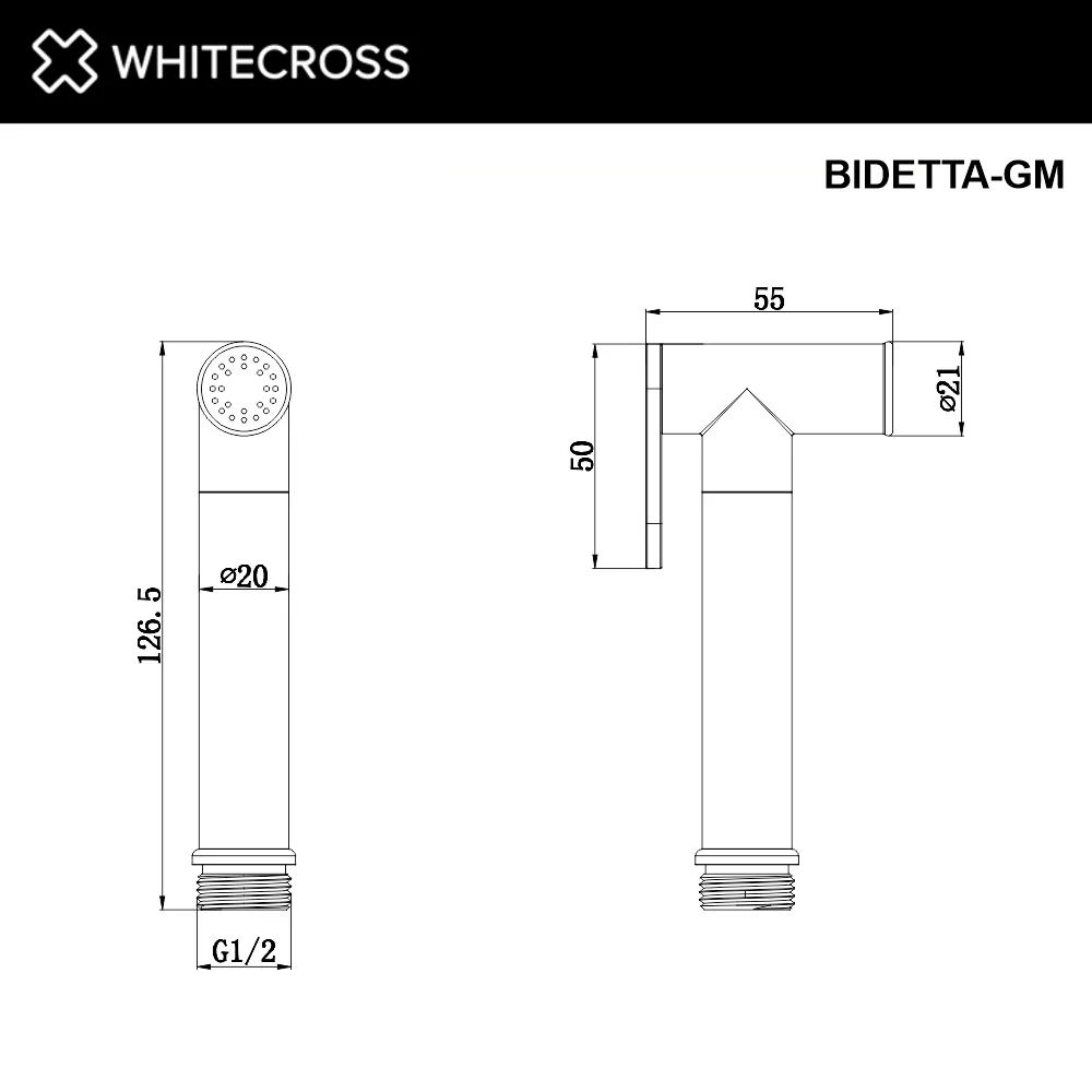 Гигиенический душ WHITECROSS Y BIDETTA-GM оружейная сталь Sancos — официальный сайт