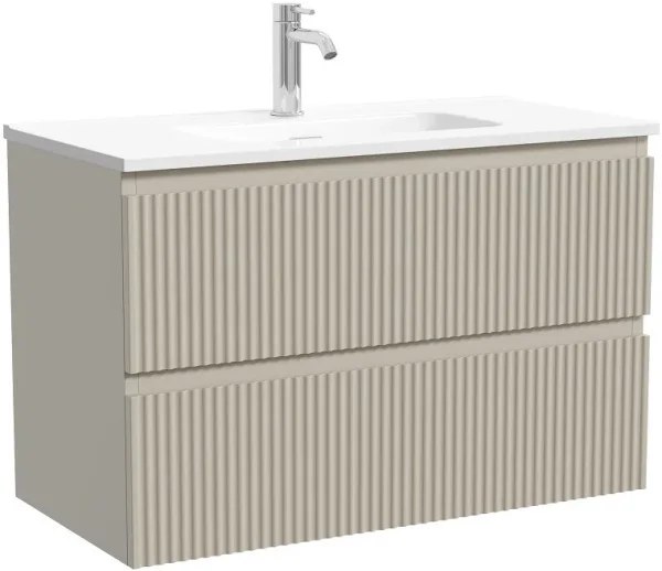 Тумба под раковину Sancos Snob R 80 подвесная Beige soft (капучино), SNR80/39CE Sancos — Оригинал