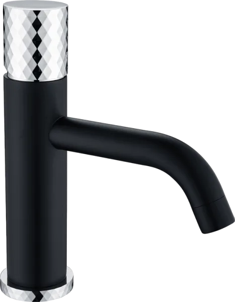 Смеситель для раковины Boheme Stick 121-BCR black diamond chrome Sancos — Оригинал