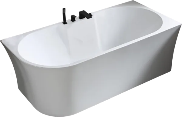 Акриловая ванна Abber AB9335-1.7 R 170x80 см, угловая, правая, пристенная, белая, асимметричная, с к Sancos — Оригинал