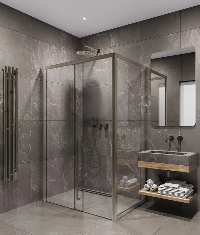 Душевой уголок Timo TDSS-120/13C-8R + TSS-900/13C-8 120x90 см, профиль никель, стекло прозрачное Sancos — официальный сайт