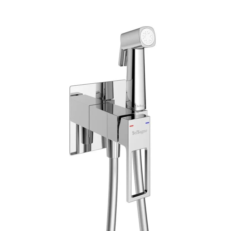 Гигиенический душ BelBagno Luce LUC-HGN-CRM, со смесителем, хром Sancos — официальный сайт