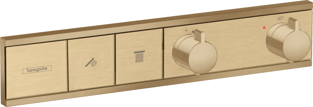Термостатический смеситель встраиваемый Hansgrohe RainSelect 15380140, для душа, шлифованная бронза Sancos — официальный сайт