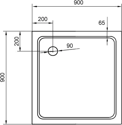 Поддон для душа Cezares Tray SMC TRAY-M-A-90-35-W Sancos — официальный сайт