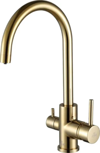 Смеситель для кухни Paulmark Essen Es213211-G золотой Sancos — Оригинал